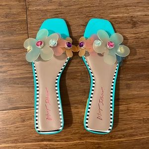 Betsey Johnson colorful flower sandals